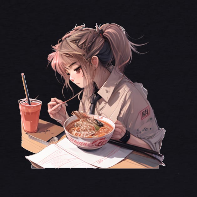 Japanese Ramen Anime Girl by TriHarder12